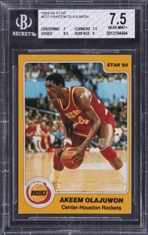 1984-85 Star #237 Hakeem Olajuwon Rookie Card - BGS NM+ 7.5